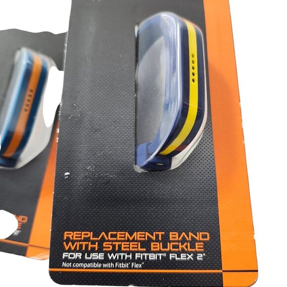 🪻BOGO🪻 2 Blackweb Replacement‎ Bands with Steel Buckles for Fitbit Flex 2 - Picture 7 of 9